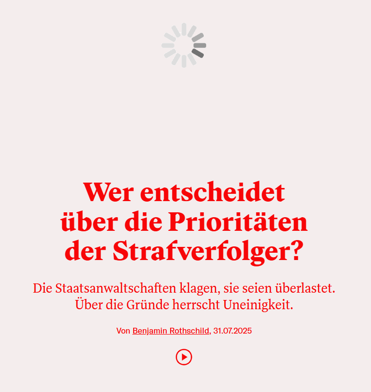 Strafjustiz im Blindflug